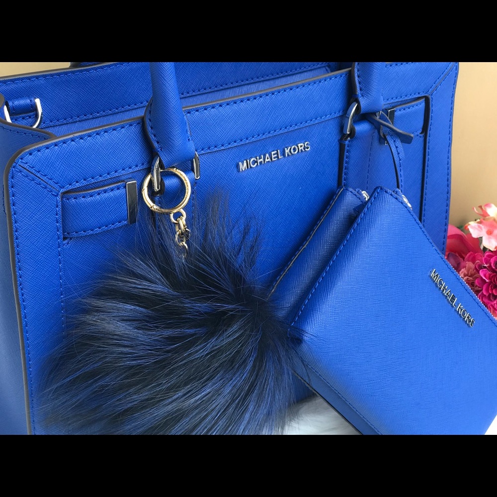 🌷MICHAEL KORS MD Electric Blue  Satchel Set - Picture 8 of 8